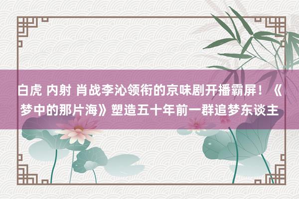 白虎 内射 肖战李沁领衔的京味剧开播霸屏！《梦中的那片海》塑造五十年前一群追梦东谈主